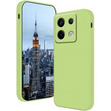Силиконов калъф / кейс / Nano TPU за Xiaomi Redmi Note 13 4G - зелен гръб със защита за камерата