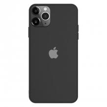 Луксозен силиконов гръб Silicone Case за Apple iPhone 12 / 12 Pro 6.1" - черен / лого