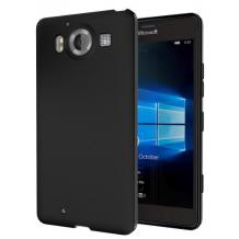 Силиконов калъф / гръб / TPU за Microsoft Lumia 950 - черен / матиран