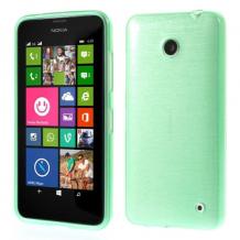 Силиконов калъф / гръб / TPU за Nokia Lumia 630 / Nokia Lumia 635 - зелен