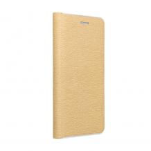 Луксозен кожен калъф Flip тефтер Luna Book за Samsung Galaxy A72 / A72 5G - златист