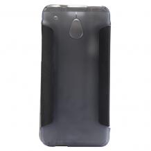 Луксозен кожен калъф Flip тефтер BASEUS със стойка за HTC One Mini M4 - черен