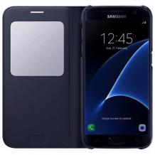 Оригинален калъф S View Cover EF-C930PB за Samsung Galaxy S7 G930 - тъмно син
