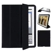 Ултра тънък сгъваем кожен калъф за iPad 2 / iPad 3 Smart cover - черен