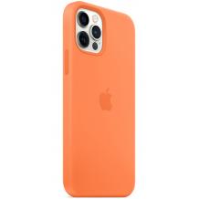 Силиконов калъф / гръб / Clear Case MagSafe за Apple iPhone 12 / 12 Pro 6.1" - Оранжев