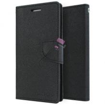 Кожен калъф Flip тефтер със стойка MERCURY Fancy Diary за Sony Xperia XZ Premium - черен