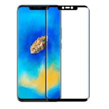 3D full cover Tempered glass screen protector Huawei Mate 20 Pro / Извит стъклен скрийн протектор за Huawei Mate 20 Pro - черен