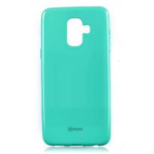 Луксозен силиконов калъф / гръб / TPU Roar LA-LA Glaze Series за Samsung Galaxy S9 Plus G965 - мента / брокат