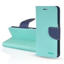 Кожен калъф Flip тефтер със стойка MERCURY Fancy Diary за Samsung Galaxy A72 / A72 5G - мента