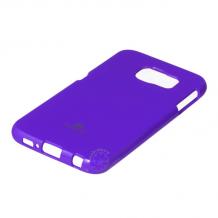 Луксозен силиконов калъф / кейс / TPU Mercury GOOSPERY Jelly Case за Samsung Galaxy S6 Edge+ G928 / S6 Edge Plus - лилав