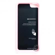 Луксозен силиконов гръб / калъф / TPU Mercury за Apple iPhone 5 / iPhone 5S - JELLY CASE Goospery / розов с брокат