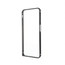 Луксозен метален бъмпер / Bumper за Apple iPhone 6 Plus 5.5" - черен