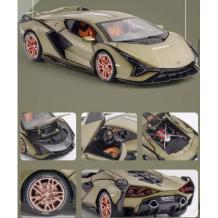 Метална кола с отварящи се врати капаци светлини и звуци Lamborghini Sian 1:24