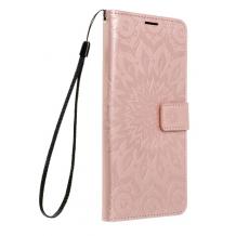 Кожен калъф Mezzo Book със стойка за Samsung Galaxy A72 / A72 5G – Rose Gold