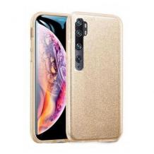 Силиконов калъф / гръб / TPU за Xiaomi Mi 10 / 10 Pro - златист / брокат