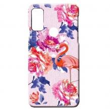 Силиконов калъф / гръб / TPU LUXO за Samsung Galaxy A21s - цветя / розово фламинго