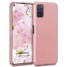 Силиконов калъф / гръб / TPU кейс за Samsung Galaxy A52 / A52 5G - Rose Gold / мат