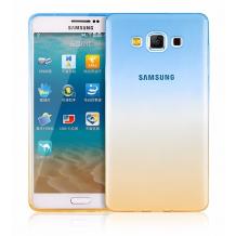 Силиконов гръб / калъф / TPU за Samsung Galaxy J3 2016 J320 - синьо и жълто / преливащ