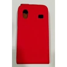 Кожен калъф Flip със стойка за Samsung Galaxy Ace S5830 - червен