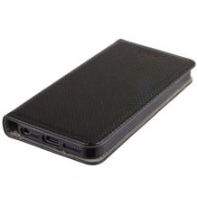 Кожен калъф Magnet Case със стойка за Xiaomi Mi A1 - черен
