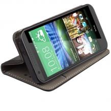 Кожен калъф Magnet Case със стойка за Alcatel One Touch Pixi 4 6.0" (8050D) - черен