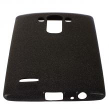 Ултра тънък силиконов калъф / гръб / TPU Ultra Thin Candy Case за LG G4 - черен / брокат