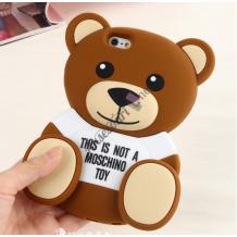 Силиконов калъф / гръб / TPU 3D Moschino Series за Huawei Ascend P8 Lite / Huawei P8 Lite - Teddy Bear / кафяв