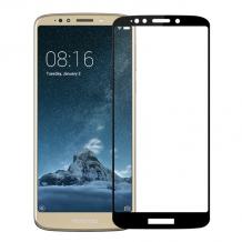 3D full cover Tempered glass screen protector Motorola Moto E5 / Извит стъклен скрийн протектор Motorola Moto E5 - черен