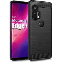 Силиконов калъф / гръб / TPU за Motorola Moto Edge Plus - черен / carbon