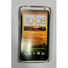 Ултра тънък заден предпазен капак за HTC One X - сив прозрачен
