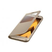 Оригинален калъф S-View Standing Cover EF-CA520PFEGWW за Samsung Galaxy A5 2017 A520 - златисит