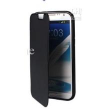Силиконов калъф / TPU / Flip тефтер за Samsung Galaxy Note 2 II N7100 - черен