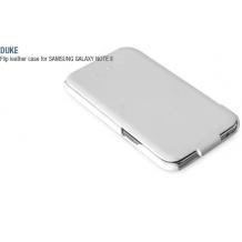 Луксозен кожен калъф Flip тефтер HOCO Royal Series за Samsung Galaxy Note 2 N7100 / Note II N7100 - бял