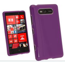 Силиконов калъф / гръб / TPU за Nokia Lumia 820 - лилав