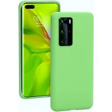 Луксозен силиконов калъф / гръб / Nano TPU за Samsung Galaxy S21 Ultra - зелен