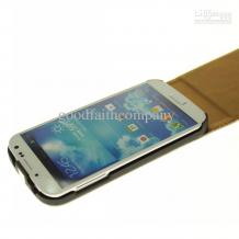 Кожен калъф Flip тефтер за Samsung Galaxy S4 IV I9500 I9505 - бял
