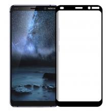 3D full cover Tempered glass Full Glue screen protector Nokia 3.2 / Извит стъклен скрийн протектор с лепило от вътрешната страна за Nokia 3.2 - черен