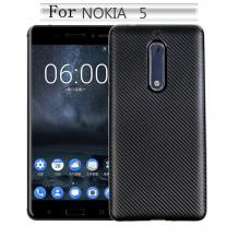 Силиконов калъф / гръб / TPU за Nokia 5 2017 - черен / Carbon