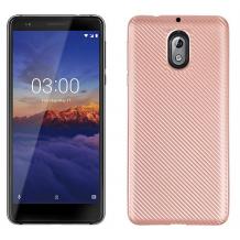 Силиконов калъф / гръб / TPU за Nokia 2.1 2018 - Rose Gold / Carbon