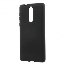 Луксозен силиконов калъф / гръб / TPU Mercury GOOSPERY Soft Jelly Case за Nokia 5 2017 - черен
