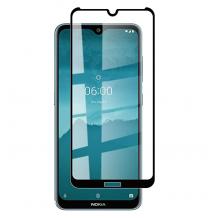 5D full cover Tempered glass Full Glue screen protector Nokia 2.3 / Извит стъклен скрийн протектор с лепило от вътрешната страна за Nokia 2.3 - черен