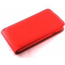 Кожен калъф Flip тефтер Flexi със силиконов гръб за LG F70 D315 - червен