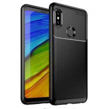 Луксозен силиконов калъф / гръб / TPU Auto Focus за Xiaomi Redmi Note 6 / Note 6 Pro - черен / Carbon