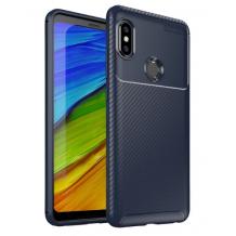 Луксозен силиконов калъф / гръб / TPU Auto Focus за Xiaomi Redmi Note 6 / Note 6 Pro - тъмно син / Carbon