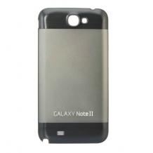 Оригинален заден капак за Samsung Galaxy Note II / 2 N7100 - сив / метален