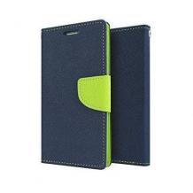 Кожен калъф Flip тефтер със стойка MERCURY Fancy Diary за Huawei Nova 5T / Honor 20 - тъмно син със зелено
