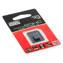 Карта памет Micro SDHC Card GOODRAM 16GB + Micro SD Adapter UHS1 Class 10