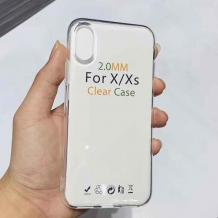 Луксозен силиконов калъф / гръб / TPU 2.0mm за Apple iPhone X / iPhone XS - прозрачен