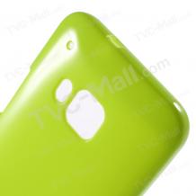 Силиконов калъф / гръб / TPU за HTC One M9 - зелен / гланц