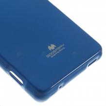 Луксозен силиконов калъф / гръб / TPU Mercury GOOSPERY Jelly Case за Sony Xperia Z3 Compact / Z3 Mini - тъмно син с брокат